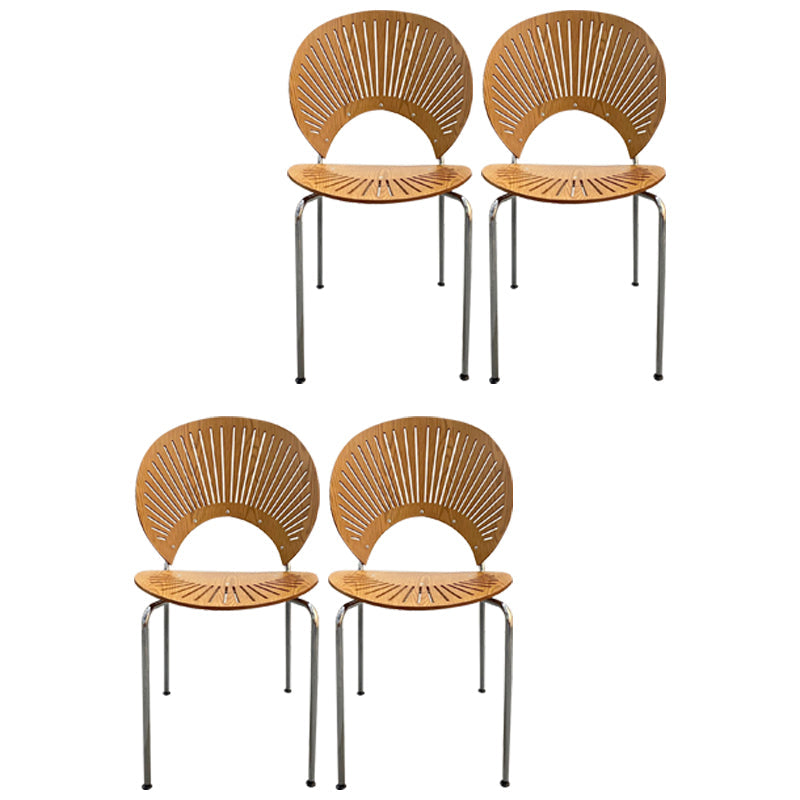 Metal Industrial Kitchen Dining Room Side Chair Open Back Chair Ginger 4 Piece Set Clearhalo ' kitchen&dining_furn' 'Dining Chairs' 'Dining Tables & Seating' 'dining_chair' 'furn' 'furn_dining_chair' 'Furniture' 'furniture_dining_chair' 'Kitchen & Dining Furniture' 'kitchen' 4492141