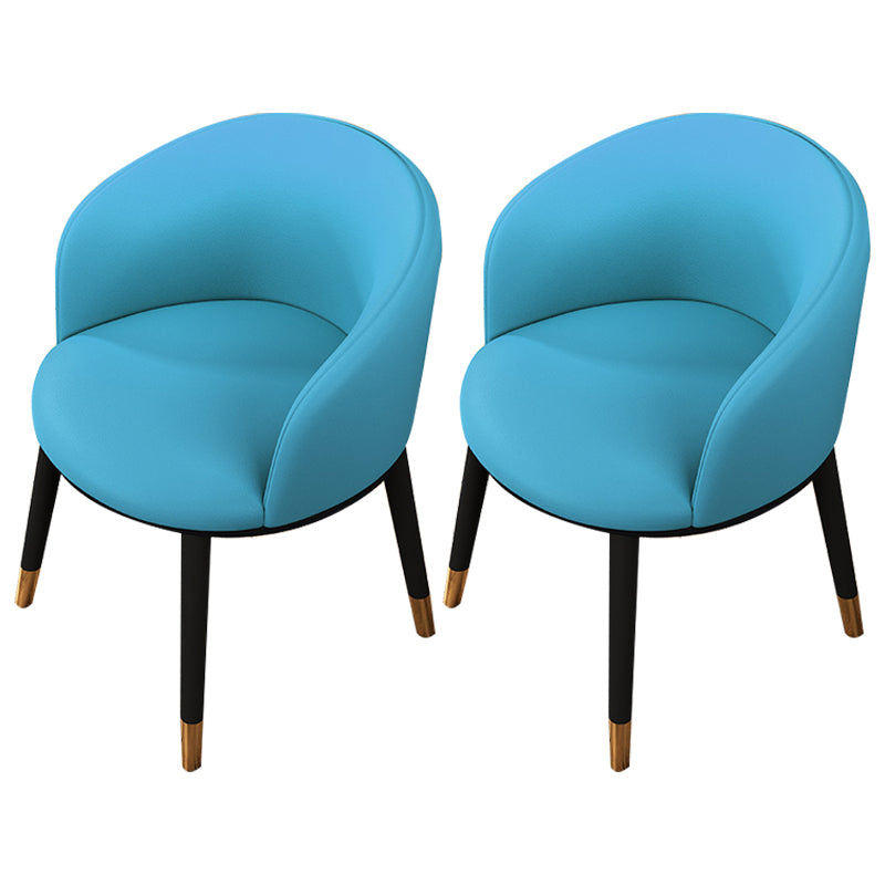 Modern Upholstered Home Arm Chair Matte Finish Solid Back Dining Chair Blue 2 Piece Set Clearhalo ' kitchen&dining_furn' 'Dining Chairs' 'Dining Tables & Seating' 'dining_chair' 'furn' 'furn_dining_chair' 'Furniture' 'furniture_dining_chair' 'Kitchen & Dining Furniture' 'kitchen' 4502387