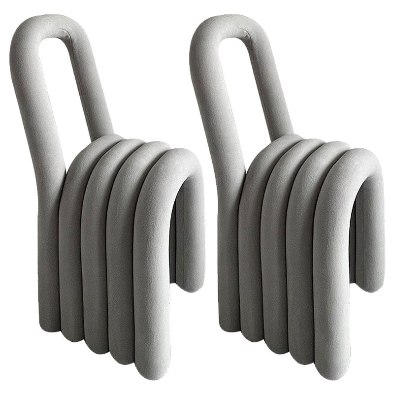 Modern Velvet Dining Side Chair Matte Finish Open Back Dining Chair for Kitchen Grey 2 Piece Set Clearhalo ' kitchen&dining_furn' 'Dining Chairs' 'Dining Tables & Seating' 'dining_chair' 'furn' 'furn_dining_chair' 'Furniture' 'furniture_dining_chair' 'Kitchen & Dining Furniture' 'kitchen' 4502922