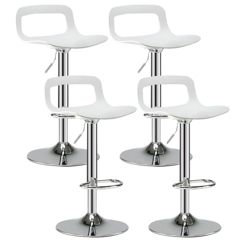 Industrial Style Bar-stool Metal Leg PP Seat with Low Back for Kitchen Bar 4 Piece Set Clearhalo 'Bar Furniture' 'Bar Stools' 'bar_stools' 'furn' 'furn_bar_stools' 'furniture_bar_stools' 'Kitchen & Dining Furniture' 'kitchen&dining_furn' 'kitchen' 'kitchen_furn' Furniture' 4503479