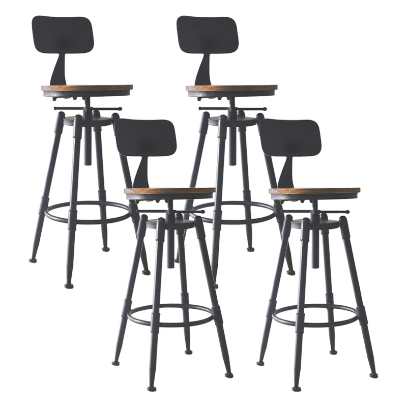 Industrial Style Metal Bar-stool with Iron Legs Counter Stool for Kitchen Bar Clearhalo 'Bar Furniture' 'Bar Stools' 'bar_stools' 'furn' 'furn_bar_stools' 'furniture_bar_stools' 'Kitchen & Dining Furniture' 'kitchen&dining_furn' 'kitchen' 'kitchen_furn' Furniture' 4503810