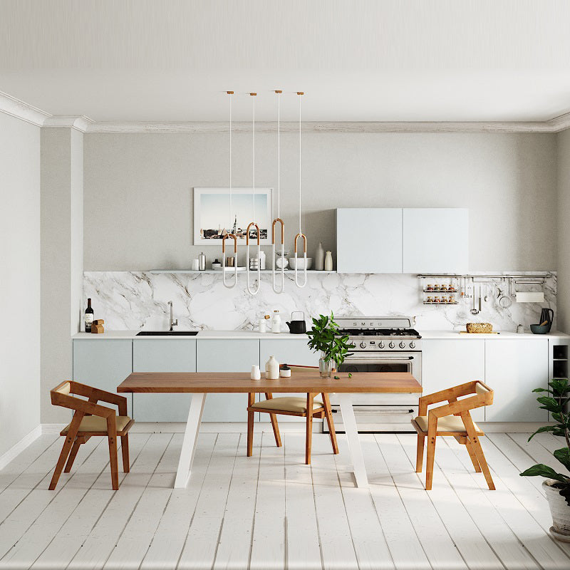 1/2/3/4 Pcs Pine Wood Industrial Dining Set with Rectangle Table Dinette Set 4 Pieces: Table, 3 Chairs Clearhalo 'Dining Room Sets' 'Dining Tables & Seating' 'dining_room_set' 'furn' 'furn_dining_room_set' 'Furniture' 'furniture_dining_room_set' 'Kitchen & Dining Furniture' 'kitchen&dining_furn' 'kitchen' 4511699