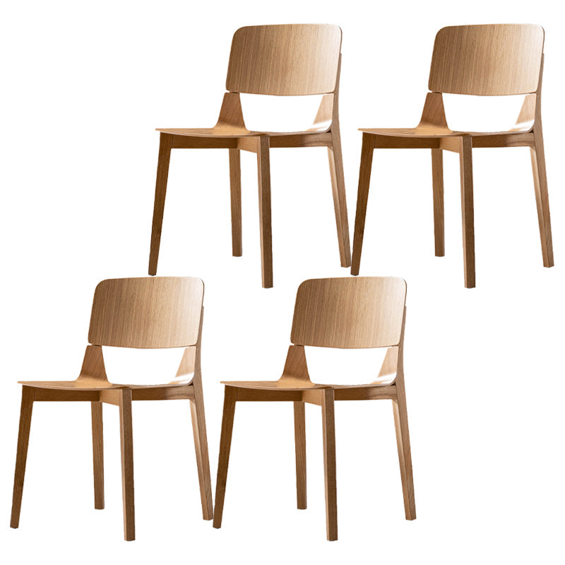 Modern Wood Dining Chair Open Back Dining Armless Side Chairs for Home Wood 4 Piece Set Clearhalo ' kitchen&dining_furn' 'Dining Chairs' 'Dining Tables & Seating' 'dining_chair' 'furn' 'furn_dining_chair' 'Furniture' 'furniture_dining_chair' 'Kitchen & Dining Furniture' 'kitchen' 4523998