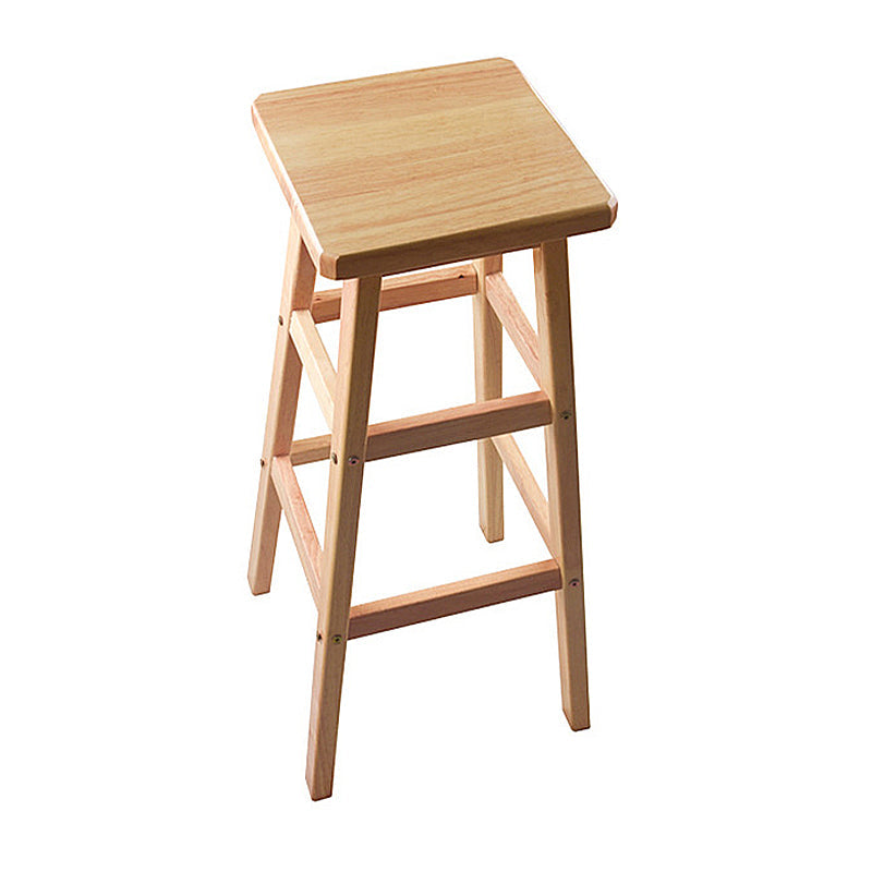 Oak Wood Modern Bar Stool Backless Footrest Indoor Counter-height Stool Bar Stool(31"H) Clearhalo 'Bar Furniture' 'Bar Stools' 'bar_stools' 'furn' 'furn_bar_stools' 'furniture_bar_stools' 'Kitchen & Dining Furniture' 'kitchen&dining_furn' 'kitchen' 'kitchen_furn' Furniture' 4536951