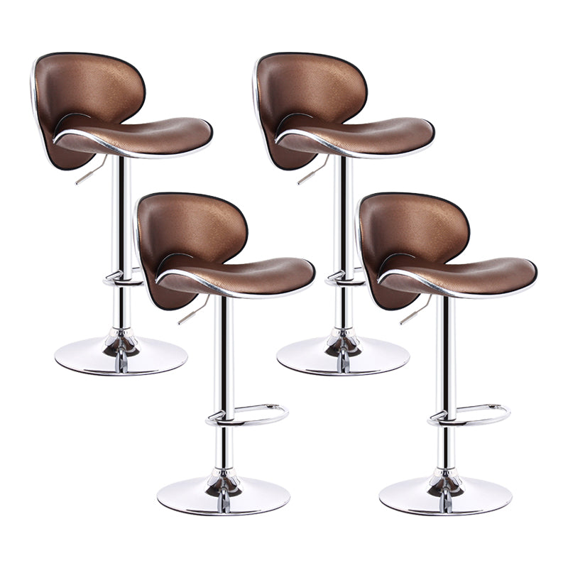 Modern Liftable Rotatable Counter Stool Steel Household Bar Stool with Pedal and Cushion Coffee 4 Piece Set Bar Stool(31"H) Clearhalo 'Bar Furniture' 'Bar Stools' 'bar_stools' 'furn' 'furn_bar_stools' 'furniture_bar_stools' 'Kitchen & Dining Furniture' 'kitchen&dining_furn' 'kitchen' 'kitchen_furn' Furniture' 4537115