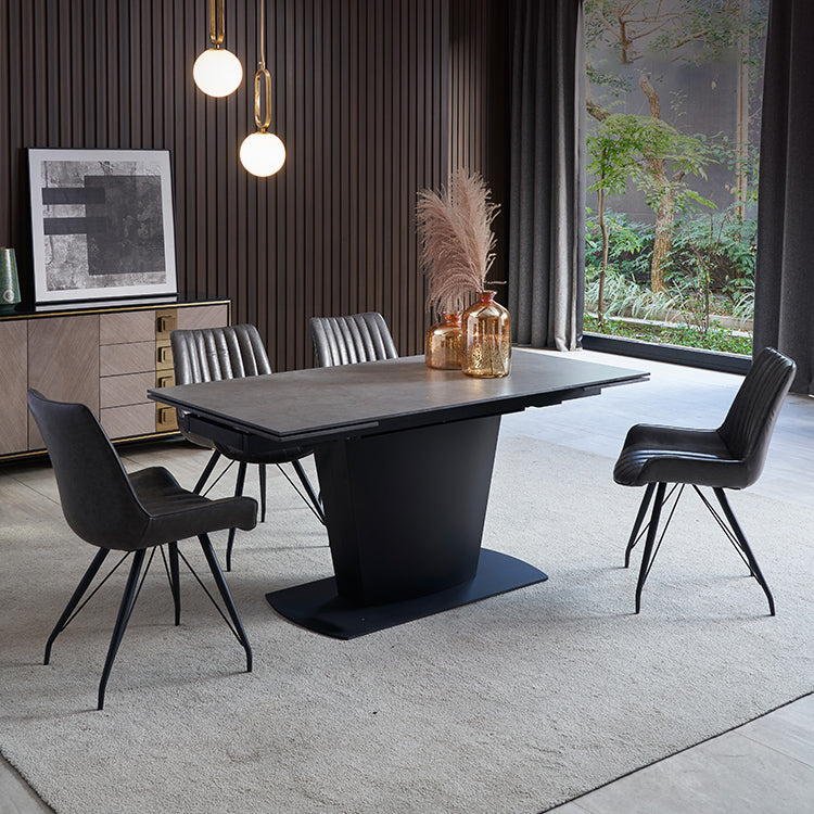 Contemporary 1/3/4/5 Pieces Dining Set Rectangle Dining Room Table Set 5 Pieces: Table, 4 Chairs Clearhalo 'Dining Room Sets' 'Dining Tables & Seating' 'dining_room_set' 'furn' 'furn_dining_room_set' 'Furniture' 'furniture_dining_room_set' 'Kitchen & Dining Furniture' 'kitchen&dining_furn' 'kitchen' 4537875