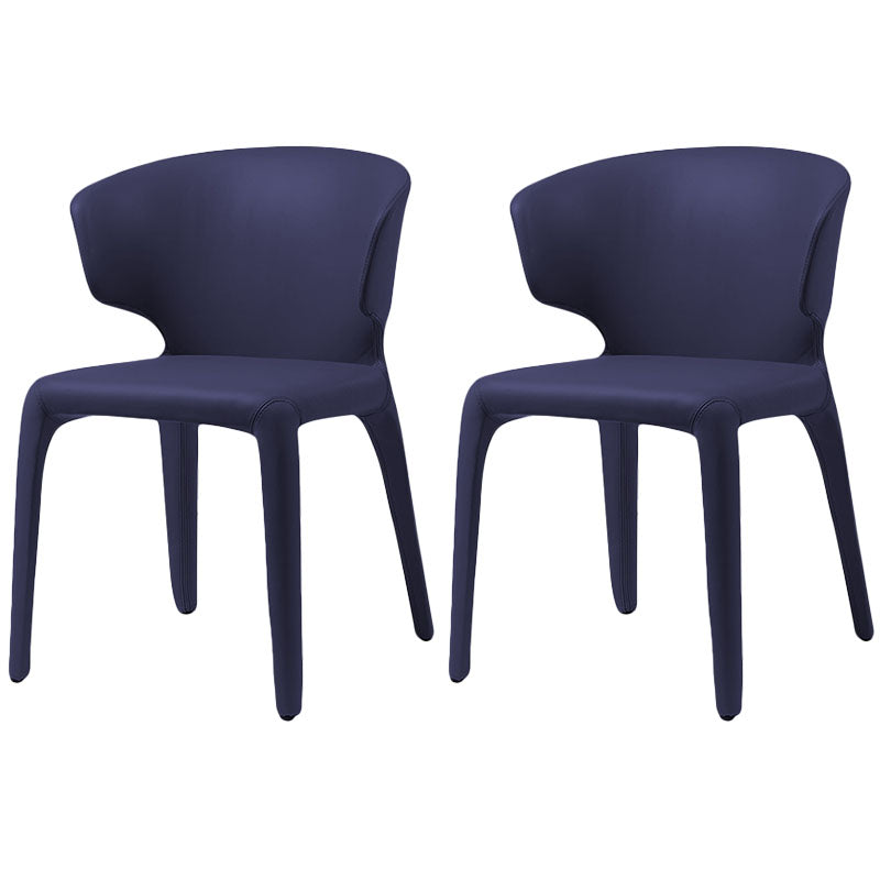 Contemporary Faux Leather Dining Chair Metal Dining Chairs for Restaurant Use Blue 2 Piece Set Clearhalo ' kitchen&dining_furn' 'Dining Chairs' 'Dining Tables & Seating' 'dining_chair' 'furn' 'furn_dining_chair' 'Furniture' 'furniture_dining_chair' 'Kitchen & Dining Furniture' 'kitchen' 4546850