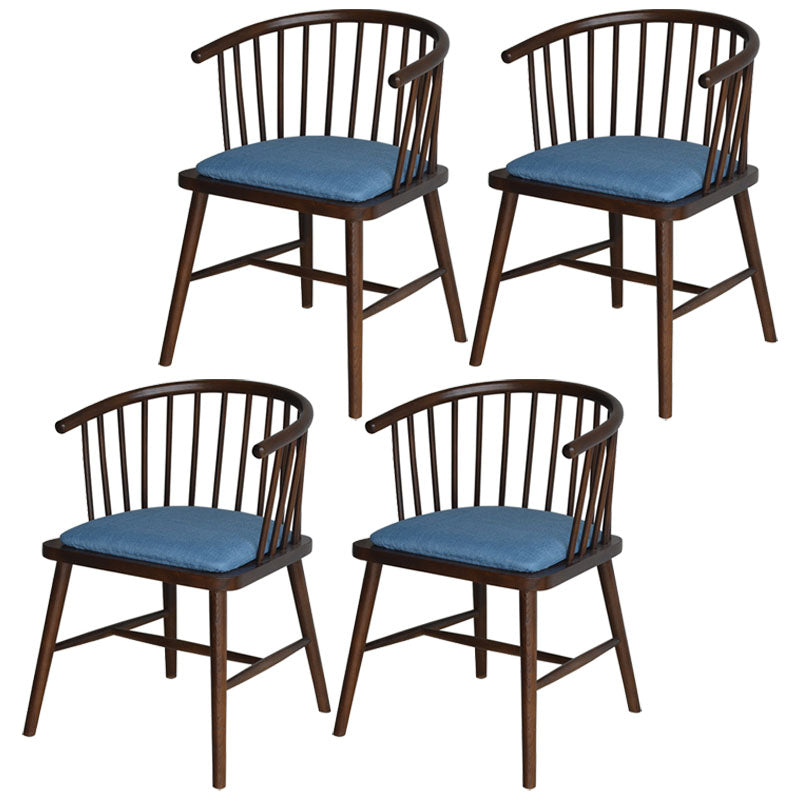 Contemporary Homestay Wood Arm Chair Matte Finish Windsor Back Dining Chair Light Blue 4 Piece Set Clearhalo ' kitchen&dining_furn' 'Dining Chairs' 'Dining Tables & Seating' 'dining_chair' 'furn' 'furn_dining_chair' 'Furniture' 'furniture_dining_chair' 'Kitchen & Dining Furniture' 'kitchen' 4546860