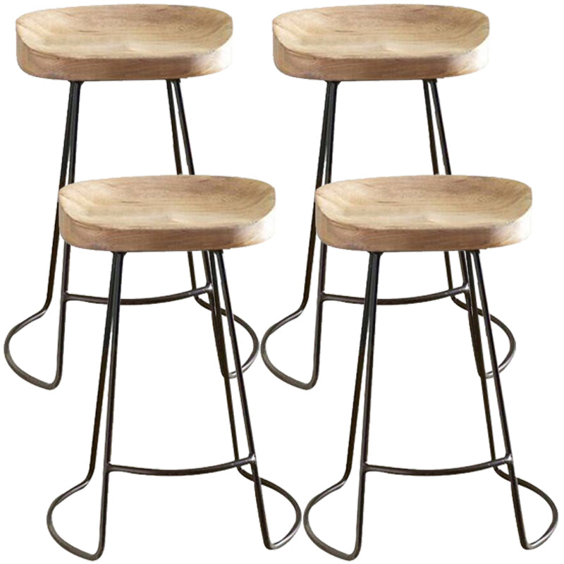 Modern Style Iron Bar Stool with Footrest Kitchen Casual Bar Stool 4 Piece Set Clearhalo 'Bar Furniture' 'Bar Stools' 'bar_stools' 'furn' 'furn_bar_stools' 'furniture_bar_stools' 'Kitchen & Dining Furniture' 'kitchen&dining_furn' 'kitchen' 'kitchen_furn' Furniture' 4555821
