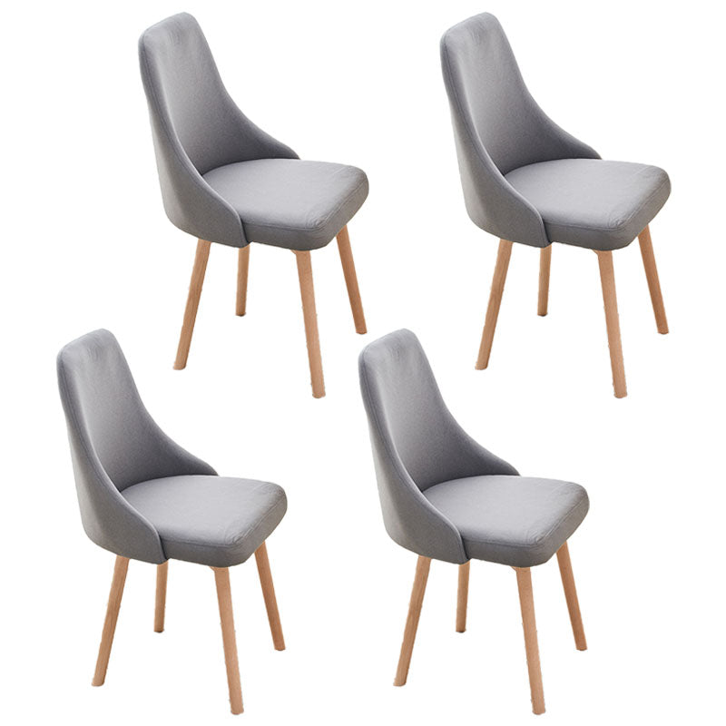 Contemporary Bedroom Upholstered Side Chair Matte Finish Parsons Dining Chair Dark Gray 4 Piece Set Clearhalo ' kitchen&dining_furn' 'Dining Chairs' 'Dining Tables & Seating' 'dining_chair' 'furn' 'furn_dining_chair' 'Furniture' 'furniture_dining_chair' 'Kitchen & Dining Furniture' 'kitchen' 4557461