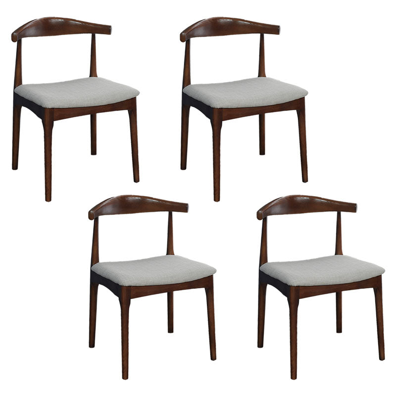 Contemporary Style Chair Dining Armless Side Chair with Wooden Legs Light Gray 4 Piece Set Clearhalo ' kitchen&dining_furn' 'Dining Chairs' 'Dining Tables & Seating' 'dining_chair' 'furn' 'furn_dining_chair' 'Furniture' 'furniture_dining_chair' 'Kitchen & Dining Furniture' 'kitchen' 4572749