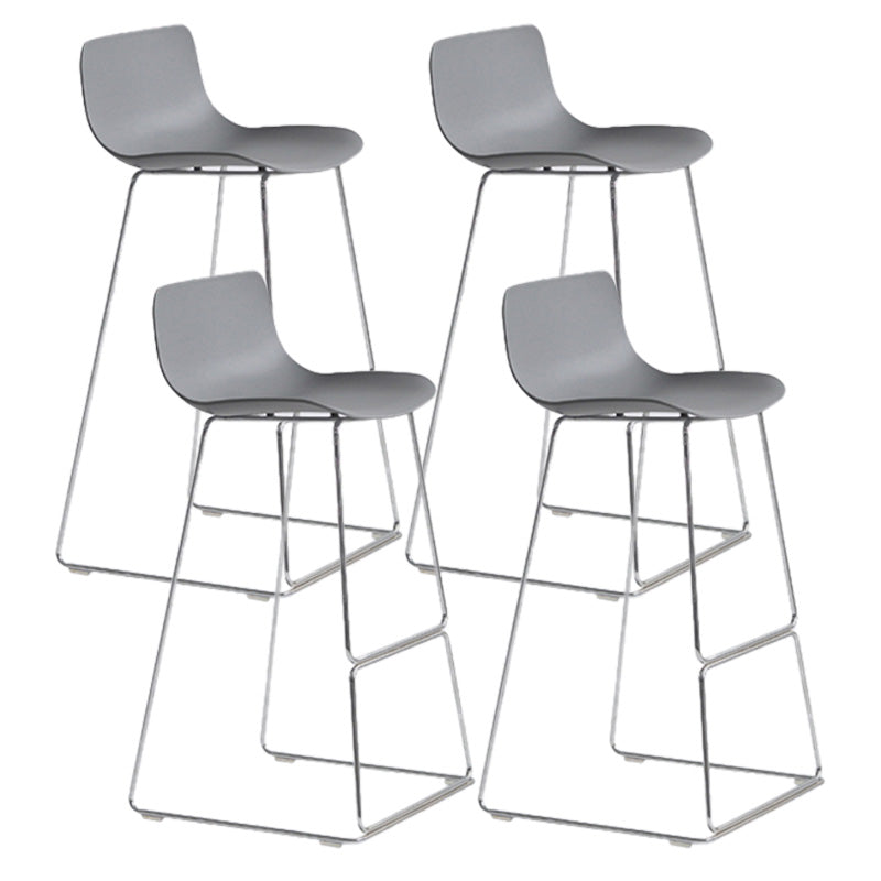 Industrial Style Bar Stool Sled Legs PP Bucket Seat for Kitchen Bar Grey 4 Piece Set Bar Stool(30"H) Clearhalo 'Bar Furniture' 'Bar Stools' 'bar_stools' 'furn' 'furn_bar_stools' 'furniture_bar_stools' 'Kitchen & Dining Furniture' 'kitchen&dining_furn' 'kitchen' 'kitchen_furn' Furniture' 4575503