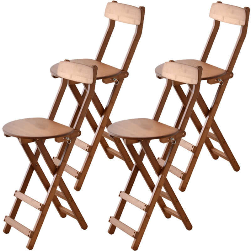 Contemporary Solid Wood Barstool Folding Bar Stool for Restaurant Tan 4 Piece Set Bar Stool (28" H) Clearhalo 'Bar Furniture' 'Bar Stools' 'bar_stools' 'furn' 'furn_bar_stools' 'furniture_bar_stools' 'Kitchen & Dining Furniture' 'kitchen&dining_furn' 'kitchen' 'kitchen_furn' Furniture' 4587823