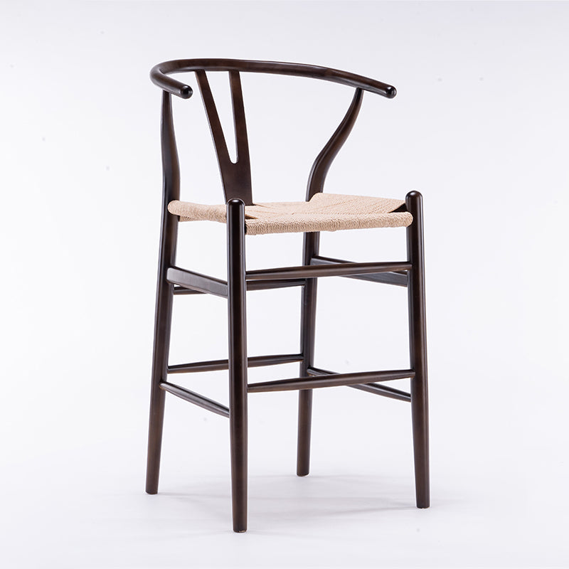 Scandinavian Wood Counter Stools Low Back Indoor Single Bar Stool with 4 Legs Brown-Black Clearhalo 'Bar Furniture' 'Bar Stools' 'bar_stools' 'furn' 'furn_bar_stools' 'furniture_bar_stools' 'Kitchen & Dining Furniture' 'kitchen&dining_furn' 'kitchen' 'kitchen_furn' Furniture' 4587899