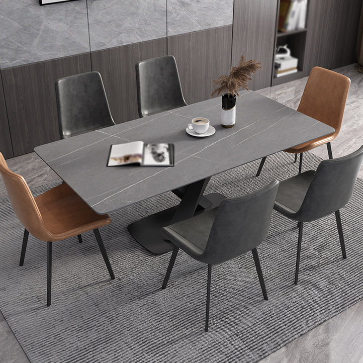 Designer Style 1/4/5/6/7 Pieces Dinette Set Rectangle Dining Table Set 7 Pieces: Table, 6 Chairs Clearhalo 'Dining Room Sets' 'Dining Tables & Seating' 'dining_room_set' 'furn' 'furn_dining_room_set' 'Furniture' 'furniture_dining_room_set' 'Kitchen & Dining Furniture' 'kitchen&dining_furn' 'kitchen' 4588161