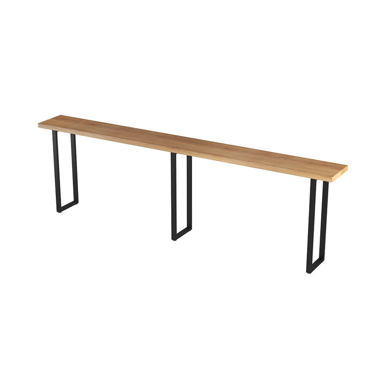 Brown Modern Style Table Pine Wood and Iron Breakroom Bar Table Without Chairs Clearhalo 'Bar Furniture' 'Bar Tables' 'bar_tables' 'furn' 'furn_bar_tables' 'Furniture' 'furniture_bar_tables' 'Kitchen & Dining Furniture' 4598177