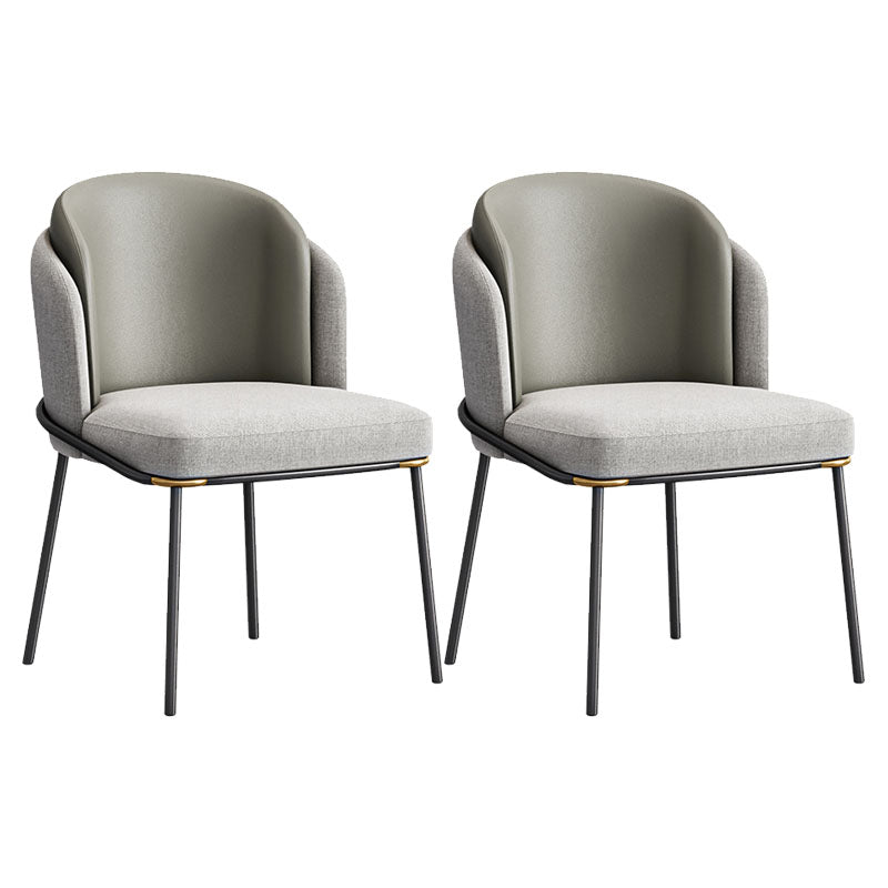 Modern Bedroom Parsons Side Chair Matte Finish Upholstered Dining Chair Light Gray 2 Piece Set Clearhalo ' kitchen&dining_furn' 'Dining Chairs' 'Dining Tables & Seating' 'dining_chair' 'furn' 'furn_dining_chair' 'Furniture' 'furniture_dining_chair' 'Kitchen & Dining Furniture' 'kitchen' 4600261
