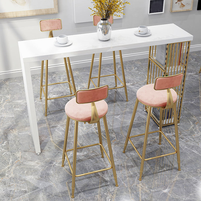 Solid Wood Counter Table with Rectangle Table Top Double Pedestal Table - 41.3" H 70.9"L x 15.7"W x 41.3"H White Without Chairs Clearhalo 'Bar Furniture' 'Bar Tables' 'bar_tables' 'furn' 'furn_bar_tables' 'Furniture' 'furniture_bar_tables' 'Kitchen & Dining Furniture' 4611046