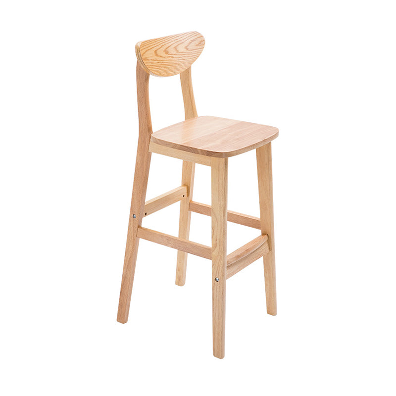 Contemporary Solid Wood Barstools Bristol Bar Stool with Footrest and Low Back Wood Clearhalo 'Bar Furniture' 'Bar Stools' 'bar_stools' 'furn' 'furn_bar_stools' 'furniture_bar_stools' 'Kitchen & Dining Furniture' 'kitchen&dining_furn' 'kitchen' 'kitchen_furn' Furniture' 4611216