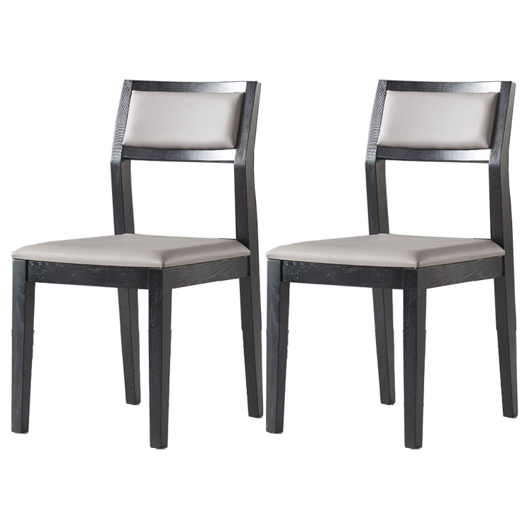 Contemporary Chairs Dining Armless Open Back Side Chairs with Wooden Legs for Kitchen Grey 2 Piece Set Clearhalo ' kitchen&dining_furn' 'Dining Chairs' 'Dining Tables & Seating' 'dining_chair' 'furn' 'furn_dining_chair' 'Furniture' 'furniture_dining_chair' 'Kitchen & Dining Furniture' 'kitchen' 4613087