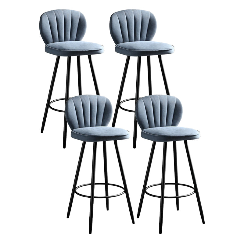 Scandinavian Style Bar Stool Square Seat Counter Stool for Kitchen Bar Blue 4 Piece Set Clearhalo 'Bar Furniture' 'Bar Stools' 'bar_stools' 'furn' 'furn_bar_stools' 'furniture_bar_stools' 'Kitchen & Dining Furniture' 'kitchen&dining_furn' 'kitchen' 'kitchen_furn' Furniture' 4620953