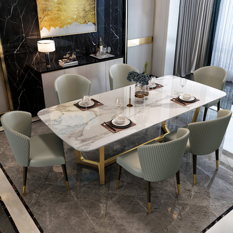 Scandinavian 1/4/5/7 Pcs Dining Chairs Set Sintered Stone Dining Table Set 7 Pieces: Table, 6 Chairs Clearhalo 'Dining Room Sets' 'Dining Tables & Seating' 'dining_room_set' 'furn' 'furn_dining_room_set' 'Furniture' 'furniture_dining_room_set' 'Kitchen & Dining Furniture' 'kitchen&dining_furn' 'kitchen' 4621135