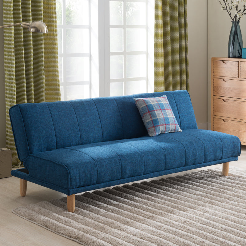 Scandinavian Spleeper Velvet/Fabric Sofa 47.24"/64.96"/70.08" Wide Armless Sofa Bed 70"L x 29.5"W x 28"H Antique Blue Clearhalo 'furn' 'furn_sofas' 'Furniture' 'furniture_sofas' 'kitchen' 'kitchen_sofas' 'Living Room Furniture' 'Sofa' 'sofas' 4624883
