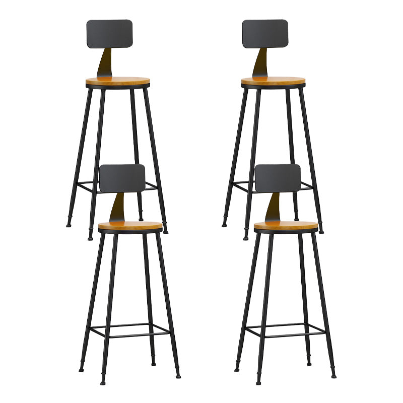 Industrial Style Bar-stool Metal Legs Counter Stool for Kitchen Bar Natural 4 Piece Set Bar Stool(33"H) Clearhalo 'Bar Furniture' 'Bar Stools' 'bar_stools' 'furn' 'furn_bar_stools' 'furniture_bar_stools' 'Kitchen & Dining Furniture' 'kitchen&dining_furn' 'kitchen' 'kitchen_furn' Furniture' 4639151