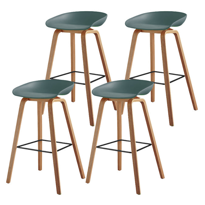 Scandinavian Style Bar-stool Bucket PP Seat Counter Stool for Kitchen Bar Navy 4 Piece Set Clearhalo 'Bar Furniture' 'Bar Stools' 'bar_stools' 'furn' 'furn_bar_stools' 'furniture_bar_stools' 'Kitchen & Dining Furniture' 'kitchen&dining_furn' 'kitchen' 'kitchen_furn' Furniture' 4639545