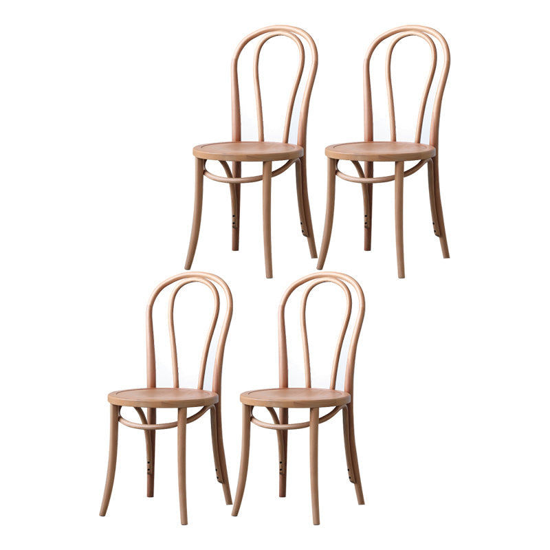 Scandinavian Style Windsor Back Side Chair for Home Wood Dining Chairs Natural 4 Piece Set Clearhalo ' kitchen&dining_furn' 'Dining Chairs' 'Dining Tables & Seating' 'dining_chair' 'furn' 'furn_dining_chair' 'Furniture' 'furniture_dining_chair' 'Kitchen & Dining Furniture' 'kitchen' 4641283