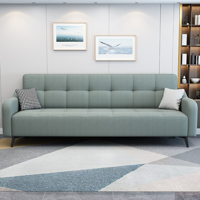 Modern Linen Charles Of London Sofa with Storage Bag for Living Room, Apartment Green Clearhalo 'furn' 'furn_sofas' 'Furniture' 'furniture_sofas' 'kitchen' 'kitchen_sofas' 'Living Room Furniture' 'Sofa' 'sofas' 4647932