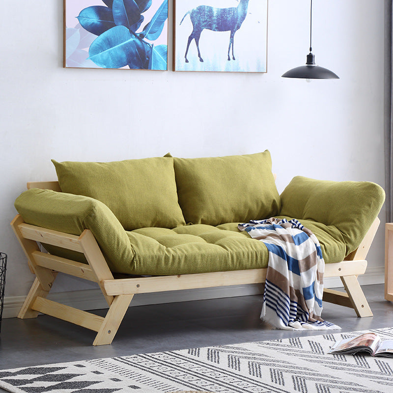 Modern Wood and Fabric Sofa Convertible Flared Arm Sofa for Living Room Green Clearhalo 'Furniture' 'furniture_sofas' 'kitchen' 'kitchen_sofas' 'Living Room Furniture' 'Sofa' 'sofas' 4648460