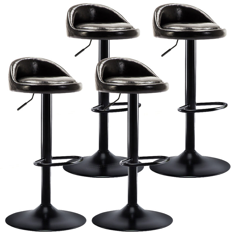 Modern Adjustable Rotatable Counter Stool Steel Bedroom Bar Stool with Cushion 4 Piece Set Clearhalo 'Bar Furniture' 'Bar Stools' 'bar_stools' 'furn' 'furn_bar_stools' 'furniture_bar_stools' 'Kitchen & Dining Furniture' 'kitchen&dining_furn' 'kitchen' 'kitchen_furn' Furniture' 4665341