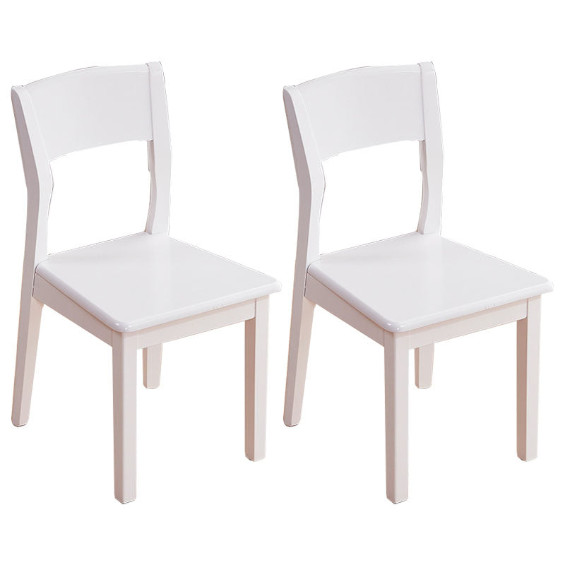 Modern Rubberwood Open Side Chair Matte Finish Wood Dining Chair White 2 Piece Set Clearhalo ' kitchen&dining_furn' 'Dining Chairs' 'Dining Tables & Seating' 'dining_chair' 'furn' 'furn_dining_chair' 'Furniture' 'furniture_dining_chair' 'Kitchen & Dining Furniture' 'kitchen' 4666605