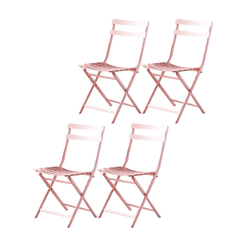 Modern Style Kitchen Chairs Dining Armless Chairs with Metal Legs Pink 4 Piece Set Clearhalo ' kitchen&dining_furn' 'Dining Chairs' 'Dining Tables & Seating' 'dining_chair' 'furn' 'furn_dining_chair' 'Furniture' 'furniture_dining_chair' 'Kitchen & Dining Furniture' 'kitchen' 4666824