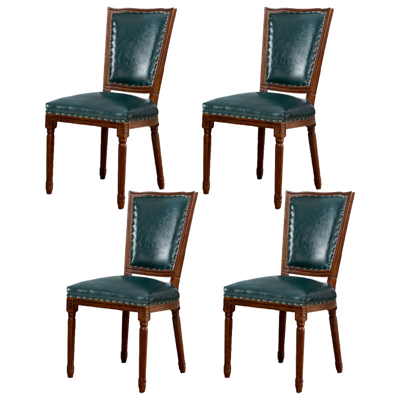 Wood Traditional Dining Kitchen Room Side Chair Open Back Chair Blackish Green 4 Piece Set Clearhalo ' kitchen&dining_furn' 'Dining Chairs' 'Dining Tables & Seating' 'dining_chair' 'furn' 'furn_dining_chair' 'Furniture' 'furniture_dining_chair' 'Kitchen & Dining Furniture' 'kitchen' 4666852