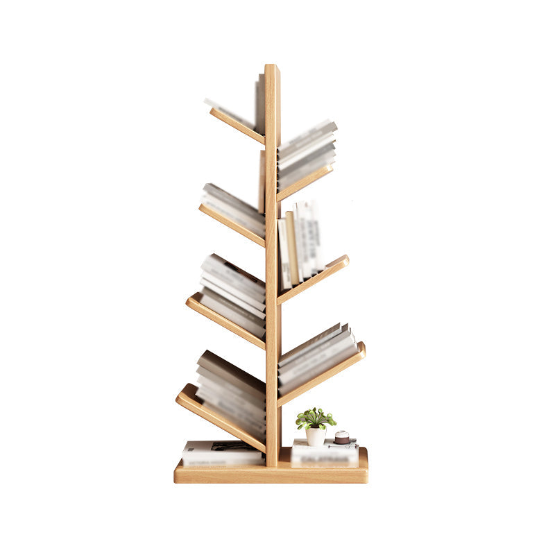 Contemporary Etagere Bookcase Wooden Open Back Bookshelf for Home Natural 22"L x 11.8"W x 47.6"H Clearhalo 'Bookcases' 'Furniture' 'furniture_bookcases' 'kitchen' 'kitchen_bookcases' 'Living Room Furniture' 'Office Furniture' 4669818