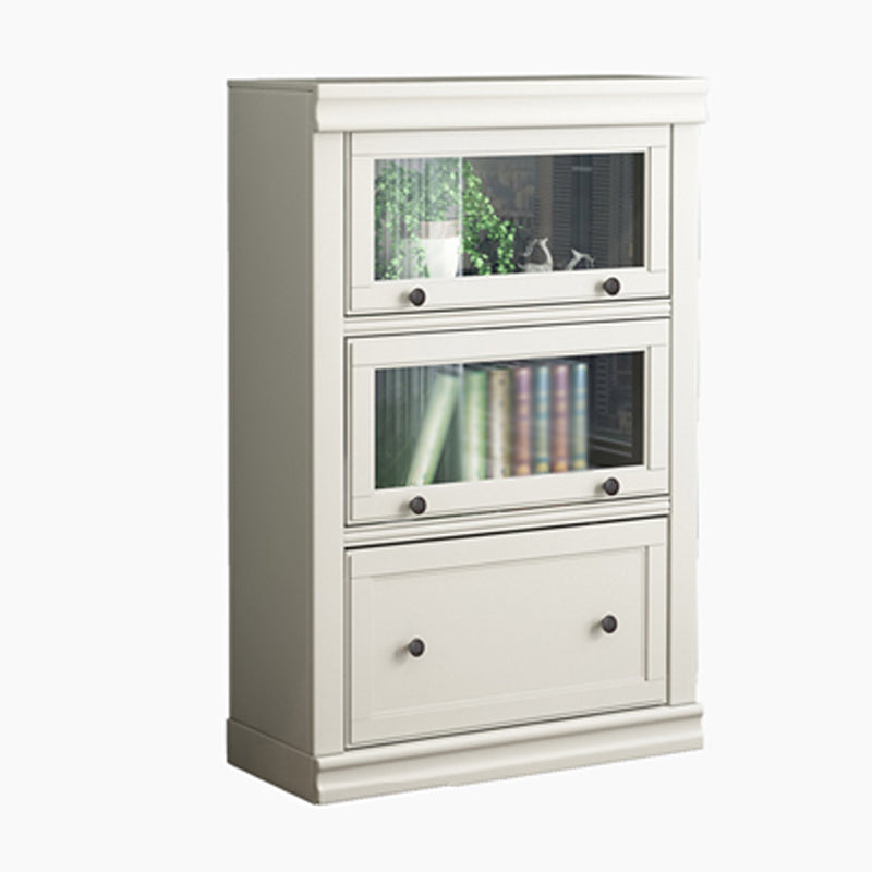 Contemporary Barrister Bookcase Closed Back Bookshelf with Drawer 31.5"L x 12.8"W x 47.6"H Clearhalo 'Bookcases' 'Furniture' 'furniture_bookcases' 'kitchen' 'kitchen_bookcases' 'Living Room Furniture' 'Office Furniture' 4669847