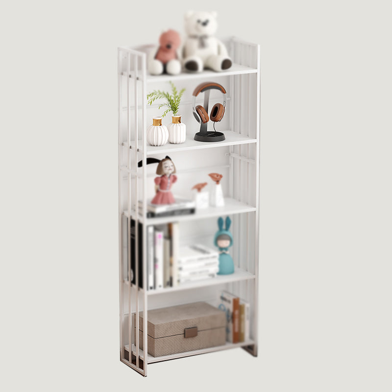 Industrial 5-Shelf Etagere Bookshelf Iron Open Shelf for Home Office White Clearhalo 'Bookcases' 'furn' 'furn_bookcases' 'Furniture' 'furniture_bookcases' 'kitchen' 'kitchen_bookcases' 'Living Room Furniture' 'Office Furniture' 4670078