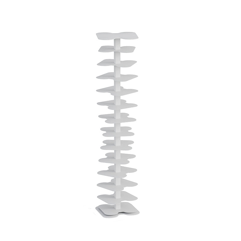 Modern Style Steel Bookshelf Vertical Etagere Shelf Bookcase for Home 14"L x 14"W x 68"H White Clearhalo 'Bookcases' 'furn' 'furn_bookcases' 'Furniture' 'furniture_bookcases' 'kitchen' 'kitchen_bookcases' 'Living Room Furniture' 'Office Furniture' 4673468