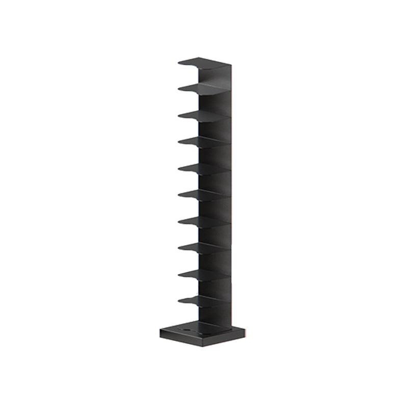 Metal Geometric Bookcase Contemporary Style Vertical Book Shelf 13.8"L x 13.8"W x 70.1"H Black Clearhalo 'Bookcases' 'furn' 'furn_bookcases' 'Furniture' 'furniture_bookcases' 'kitchen' 'kitchen_bookcases' 'Living Room Furniture' 'Office Furniture' 4673602
