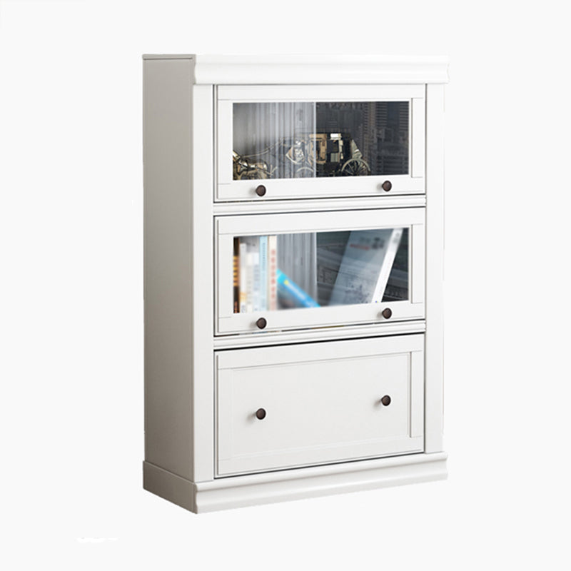 Wooden Barrister Bookcase Contemporary Closed Back Bookcase With Drawer 31.5"L x 12.8"W x 47.6"H Clearhalo 'Bookcases' 'furn' 'furn_bookcases' 'Furniture' 'furniture_bookcases' 'kitchen' 'kitchen_bookcases' 'Living Room Furniture' 'Office Furniture' 4674075