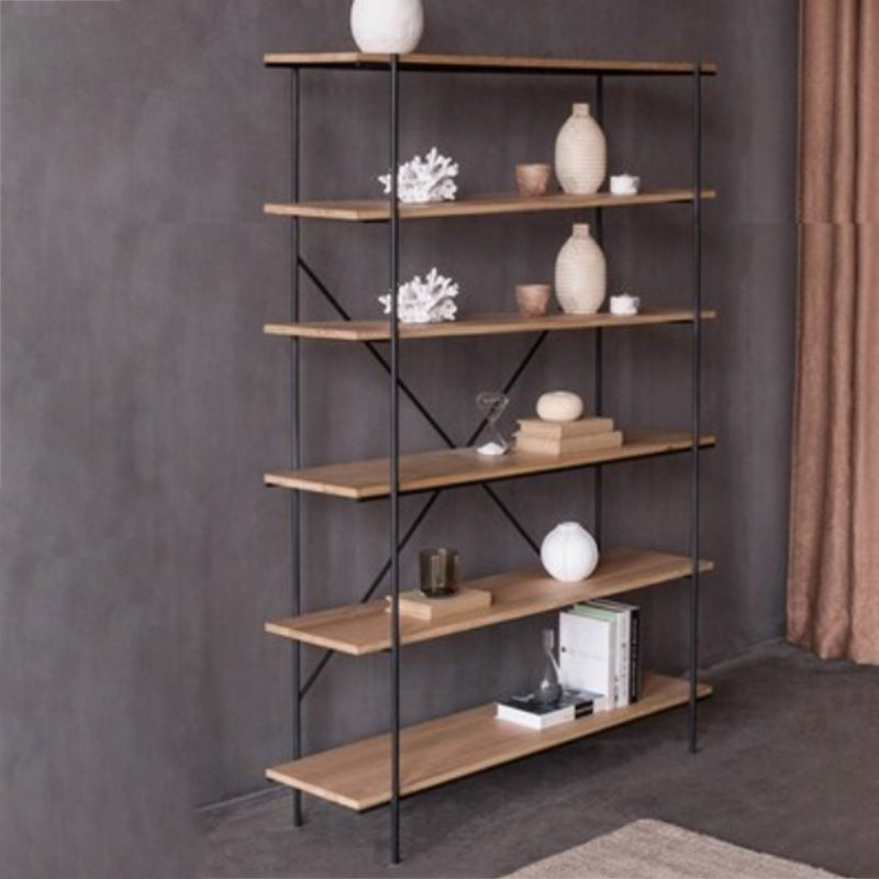 Industrial Style Etagere Bookshelf Vertical Shelf Bookcase for Home Clearhalo 'Bookcases' 'furn' 'furn_bookcases' 'Furniture' 'furniture_bookcases' 'kitchen' 'kitchen_bookcases' 'Living Room Furniture' 'Office Furniture' 4678445