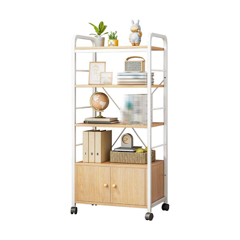 Wood Etagere Bookcase Contemporary Open Back Bookcase for Home Office 25"L x 12"W x 56"H Wood Clearhalo 'Bookcases' 'furn' 'furn_bookcases' 'Furniture' 'furniture_bookcases' 'kitchen' 'kitchen_bookcases' 'Living Room Furniture' 'Office Furniture' 4678476