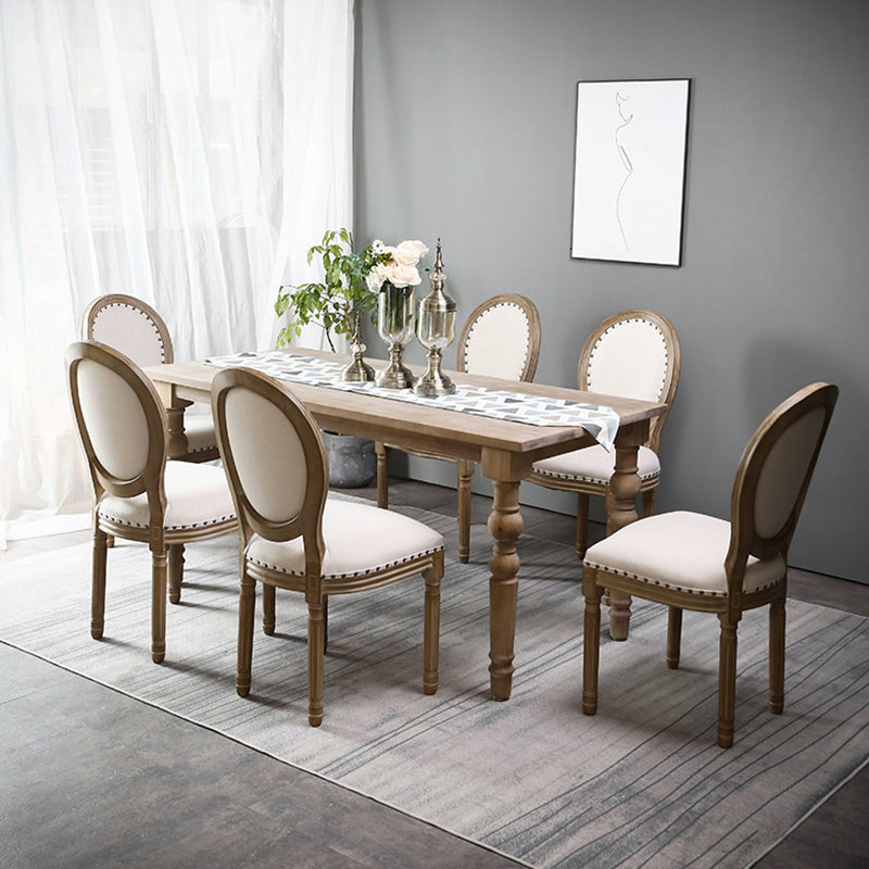 Medieval Modern Pine Wood Table Rectangle Indoor Old Table with 4 Legs 78.7"L x 35.4"W x 29.5"H Without Chairs Clearhalo ' dining_table' 'Dining Tables & Seating' 'Dining Tables' 'furn' 'furn_dining_table' 'Furniture' 'furniture_dining_table' 'Kitchen & Dining Furniture' 'kitchen&dining_furn' 'kitchen' 'kitchen_dining_table' 4679955