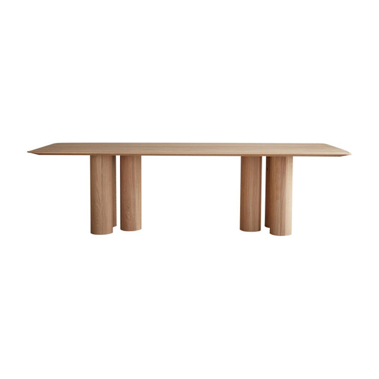 Rectangle Simplicity Dining Table Wood Color Fixed Table with Solid Wood Without Chairs Clearhalo ' dining_table' 'Dining Tables & Seating' 'Dining Tables' 'furn' 'furn_dining_table' 'Furniture' 'furniture_dining_table' 'Kitchen & Dining Furniture' 'kitchen&dining_furn' 'kitchen' 'kitchen_dining_table' 4680084