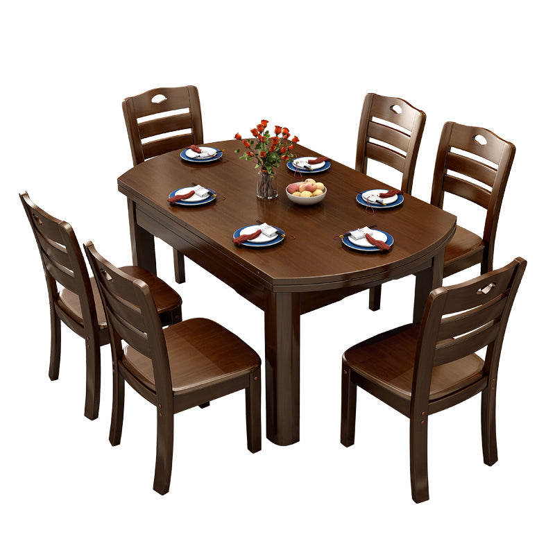 Modern Solid Wood Dining Room Collection Extendable Trestle Dining Table Walnut Without Chairs Clearhalo ' dining_table' 'Dining Tables & Seating' 'Dining Tables' 'furn' 'furn_dining_table' 'Furniture' 'furniture_dining_table' 'Kitchen & Dining Furniture' 'kitchen&dining_furn' 'kitchen' 'kitchen_dining_table' 4680332