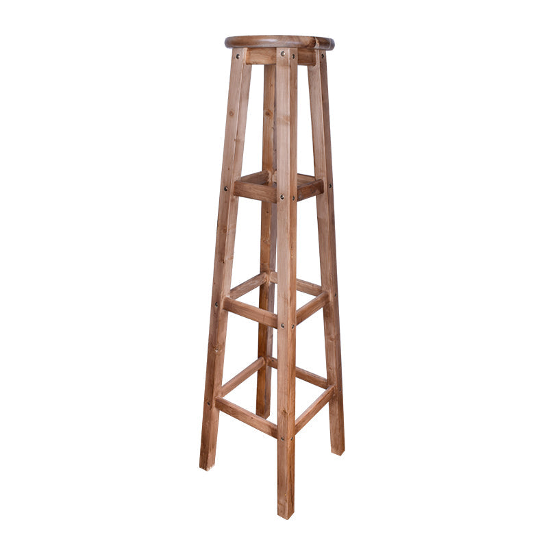 Contemporary Design Wooden Barstool for Home Backless Stools with Wood Base 1 Piece Extra Tall Stool(59"H) Clearhalo 'Bar Furniture' 'Bar Stools' 'bar_stools' 'furn' 'furn_bar_stools' 'furniture_bar_stools' 'Kitchen & Dining Furniture' 'kitchen&dining_furn' 'kitchen' 'kitchen_furn' Furniture' 4692784