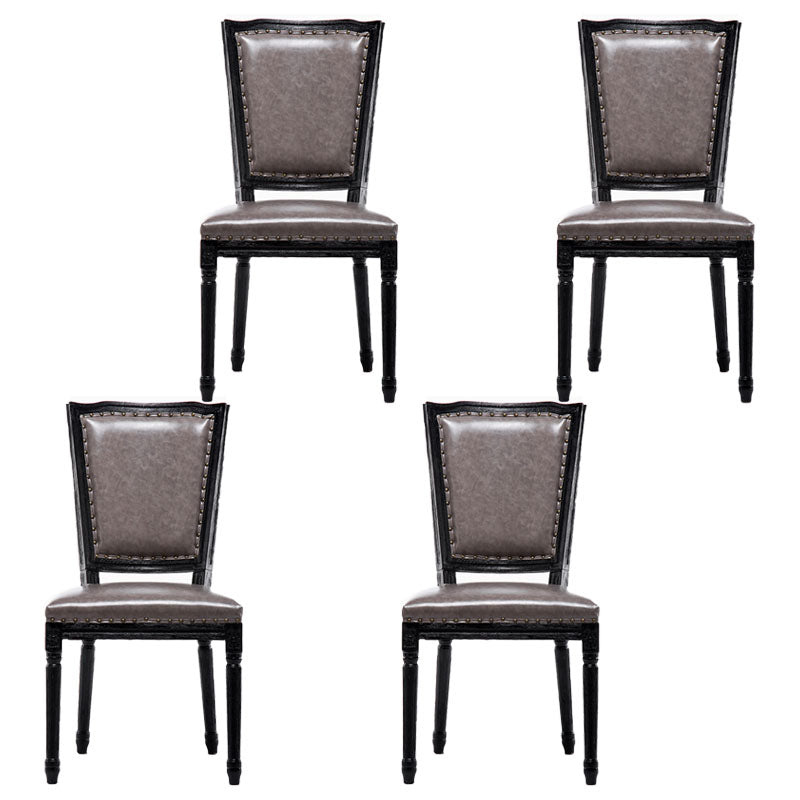Traditional Wood Dining Kitchen Room Chair Open Back Side Chair Grey Set of 4 Clearhalo ' kitchen&dining_furn' 'Dining Chairs' 'Dining Tables & Seating' 'dining_chair' 'Furniture' 'furniture_dining_chair' 'Kitchen & Dining Furniture' 'kitchen' 4693978