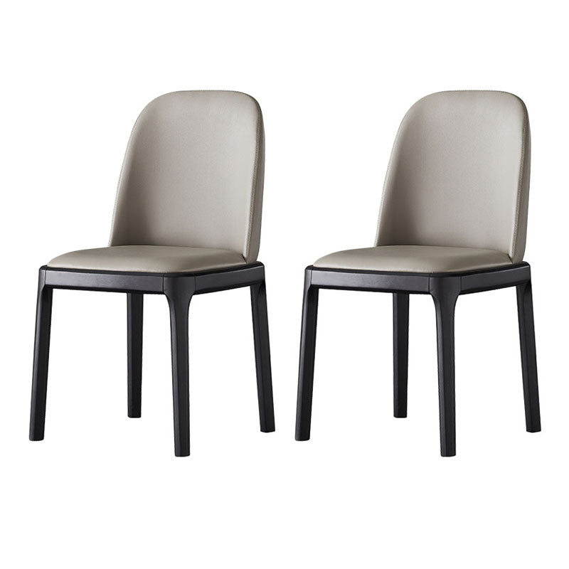 Contemporary Dining Chair Armless Chair with Wooden Legs for Kitchen Grey 2 Piece Set Clearhalo ' kitchen&dining_furn' 'Dining Chairs' 'Dining Tables & Seating' 'dining_chair' 'furn' 'furn_dining_chair' 'Furniture' 'furniture_dining_chair' 'Kitchen & Dining Furniture' 'kitchen' 4694156